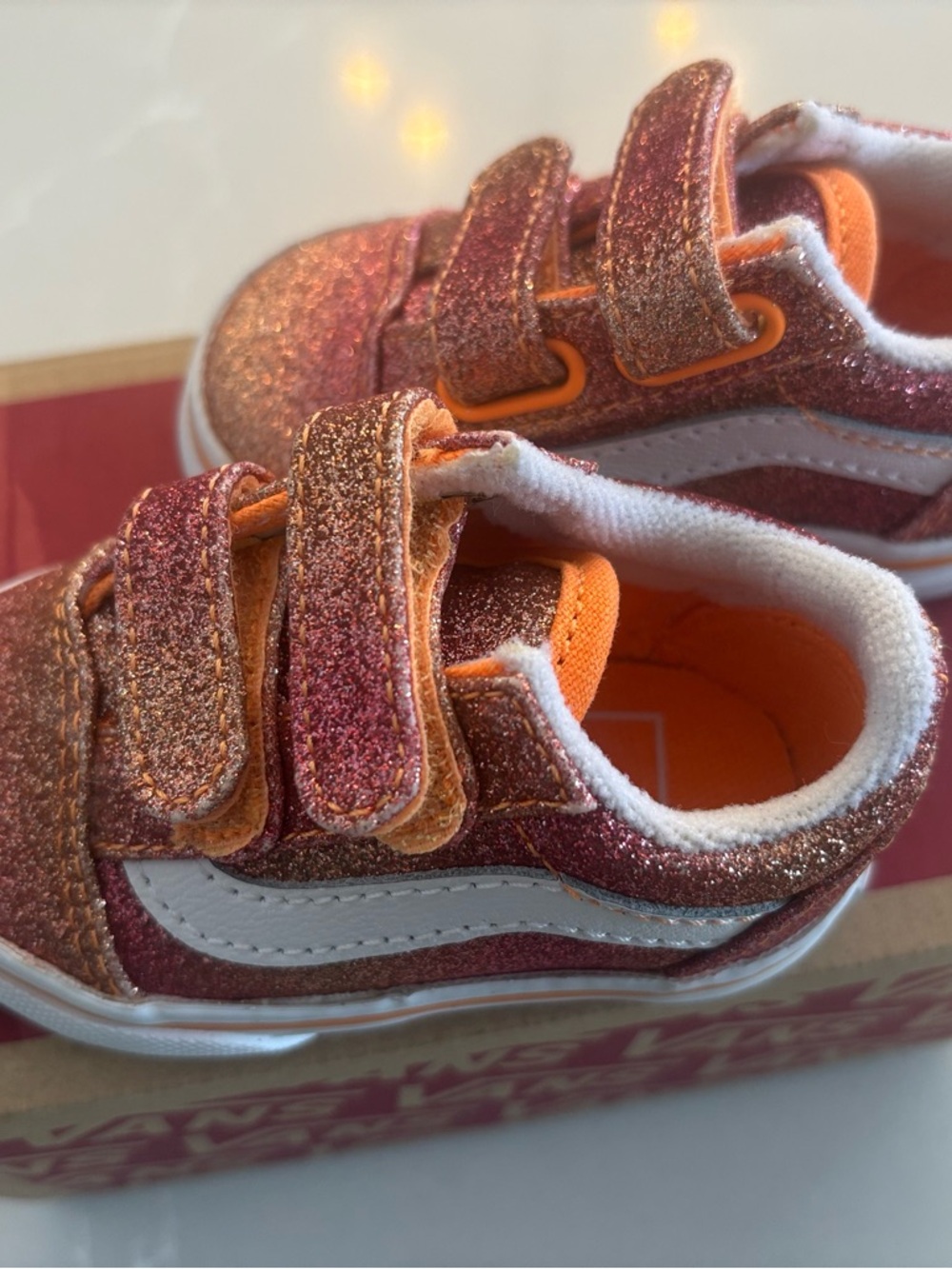 Vans Baby Glitter Sneakers in Sunset